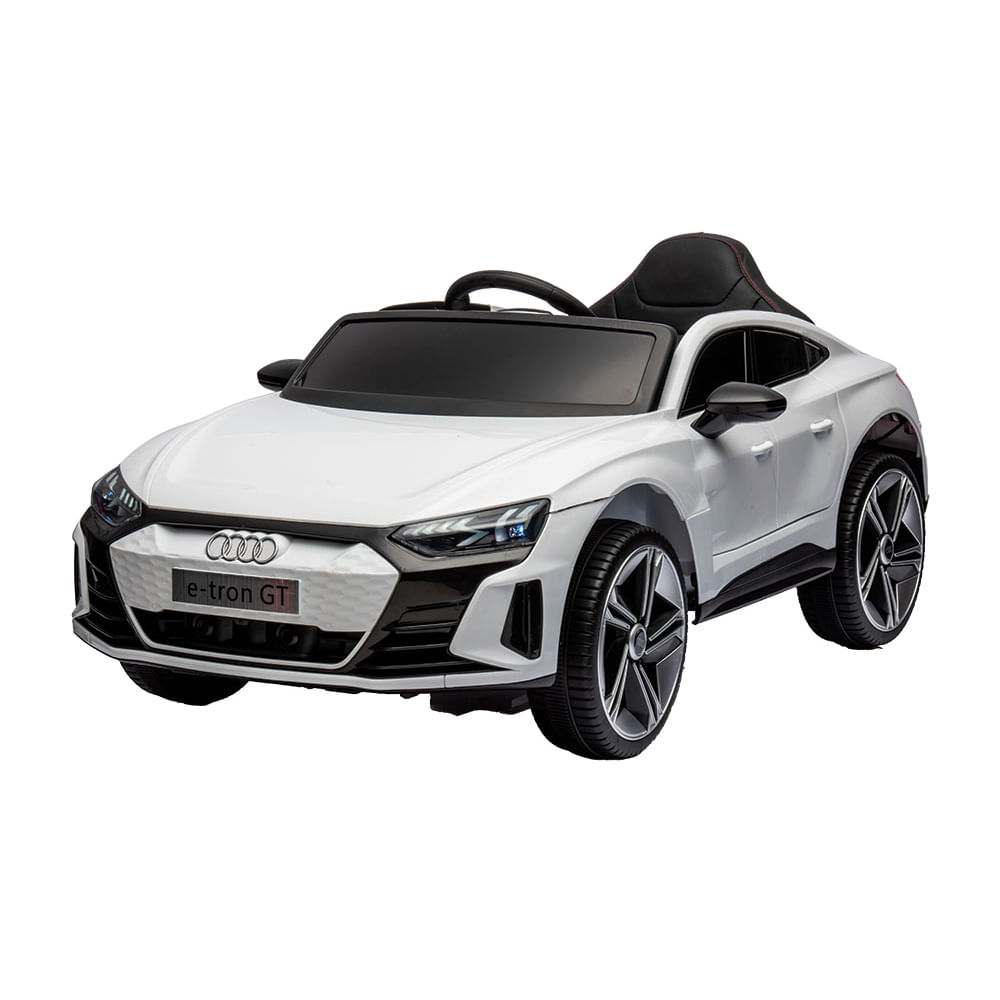 Carro Elétrico Infantil Audi RS E-Tron GT Com Bateria Recarregável 12V E Controle Remoto Zippy Toys Branco