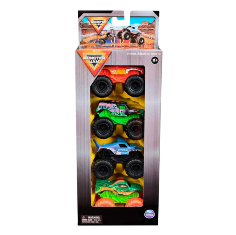 Moster Jam Kit com 4 carrinhos clássicos - Sunny 3344