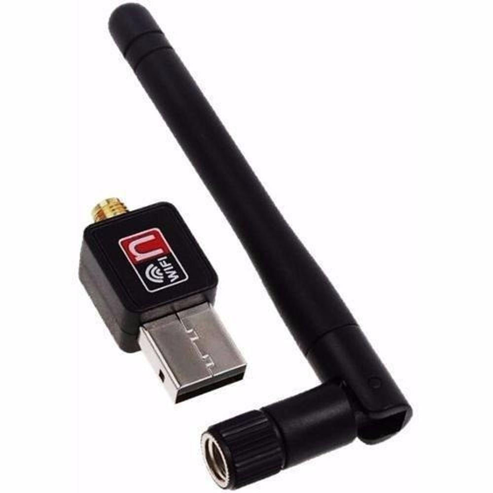 Adaptador Wireless Usb Wifi Sem Fio Lan B/g/n Antena