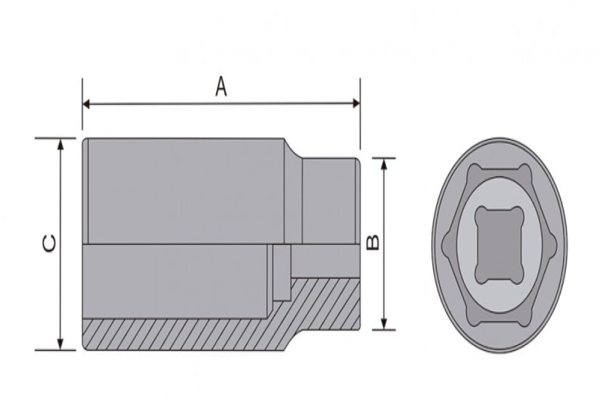 Jogo de Soquetes Sextavados Longos 1/2" 9 peças R010240 - Riosul Tools