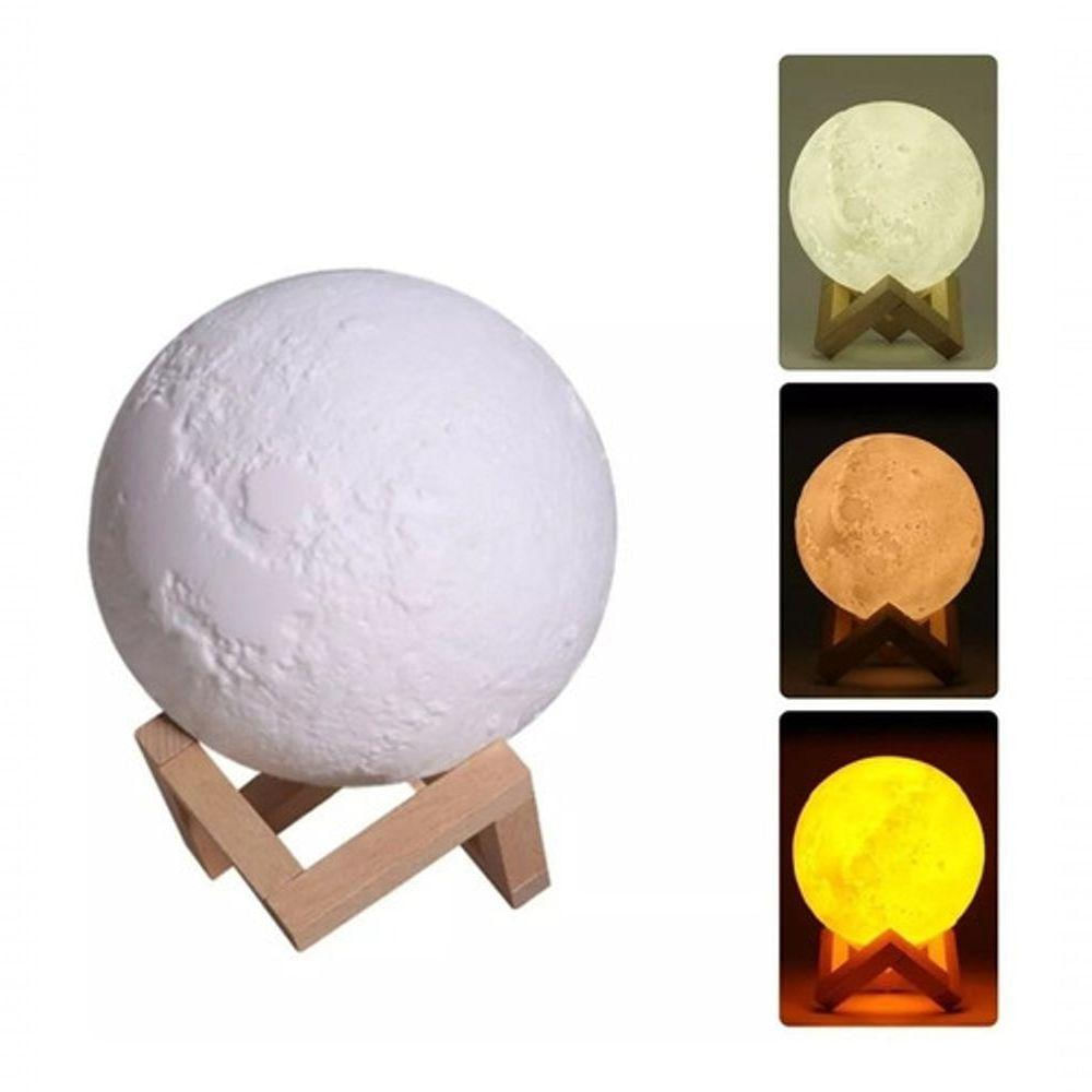 Lâmpada De Lua Lunar Ar Humidificador Do Ar 3d