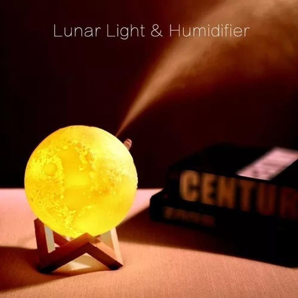 Lâmpada De Lua Lunar Ar Humidificador Do Ar 3d