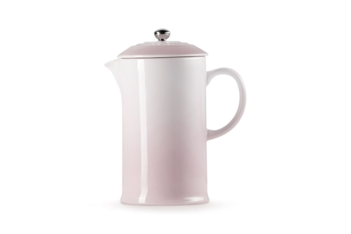 PRENSA LE CREUSET FRANCESA PARA CAFÉ EM CERÂMICA SHELL PINK 60706087770003