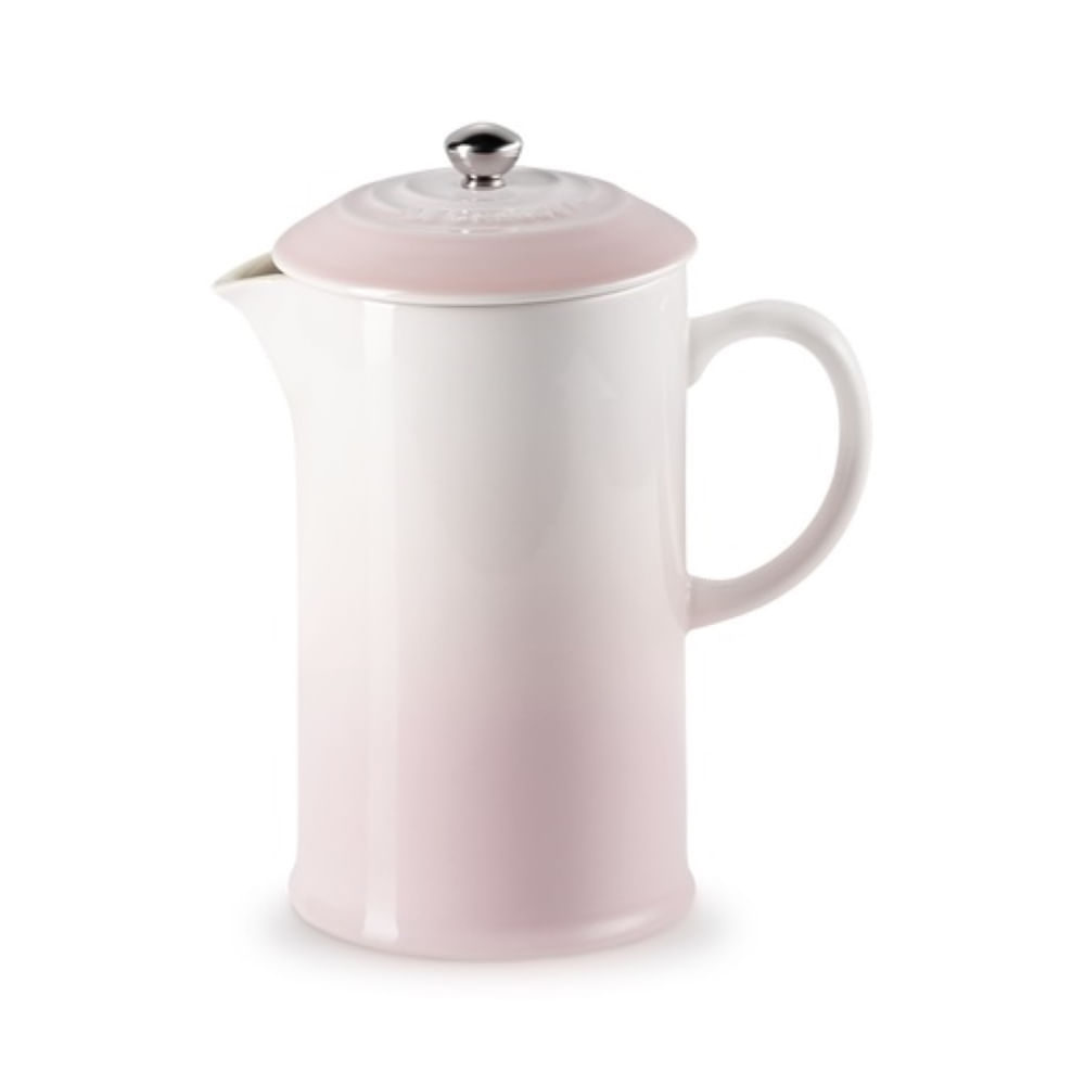 PRENSA LE CREUSET FRANCESA PARA CAFÉ EM CERÂMICA SHELL PINK 60706087770003