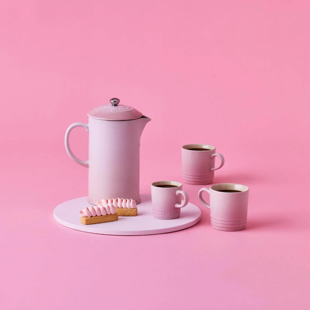 PRENSA LE CREUSET FRANCESA PARA CAFÉ EM CERÂMICA SHELL PINK 60706087770003