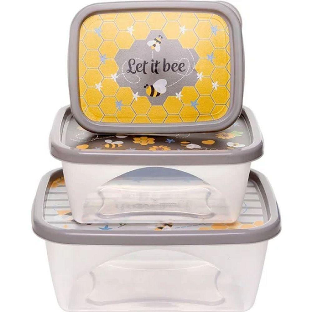 Conjunto Com 3 Potes Jaguar P M G Ref.4172