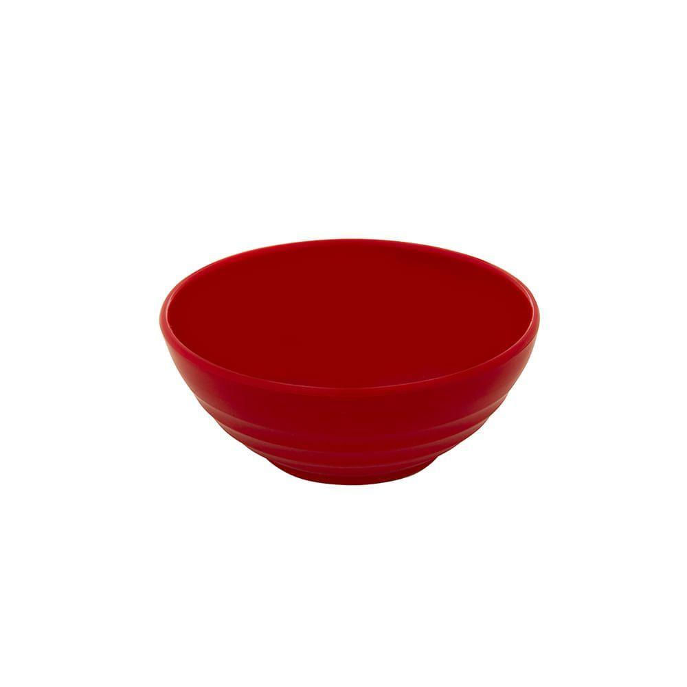 Bowl Oriental Redondo 500ml Vermelho Em Policarbonato Linha Profissional Cook Vem