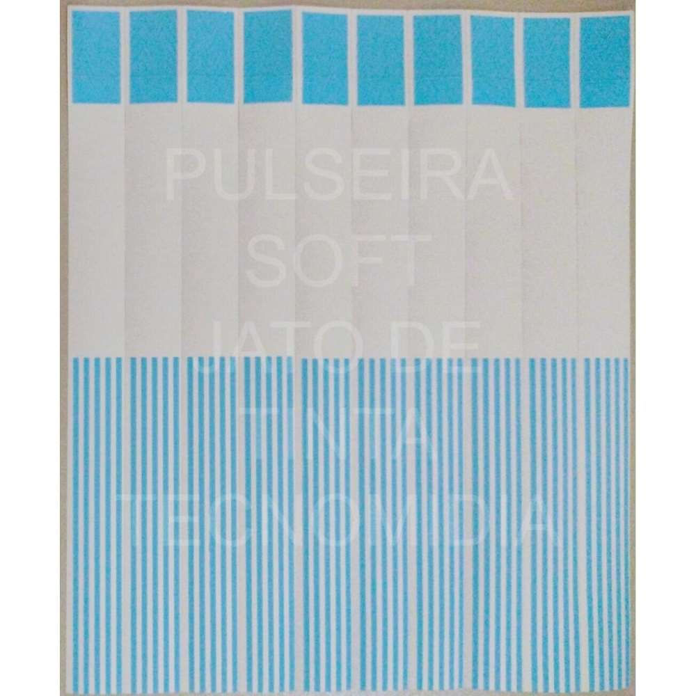 1000 Pulseira Azul claro Soft impressão jato de tinta, cera ou silk