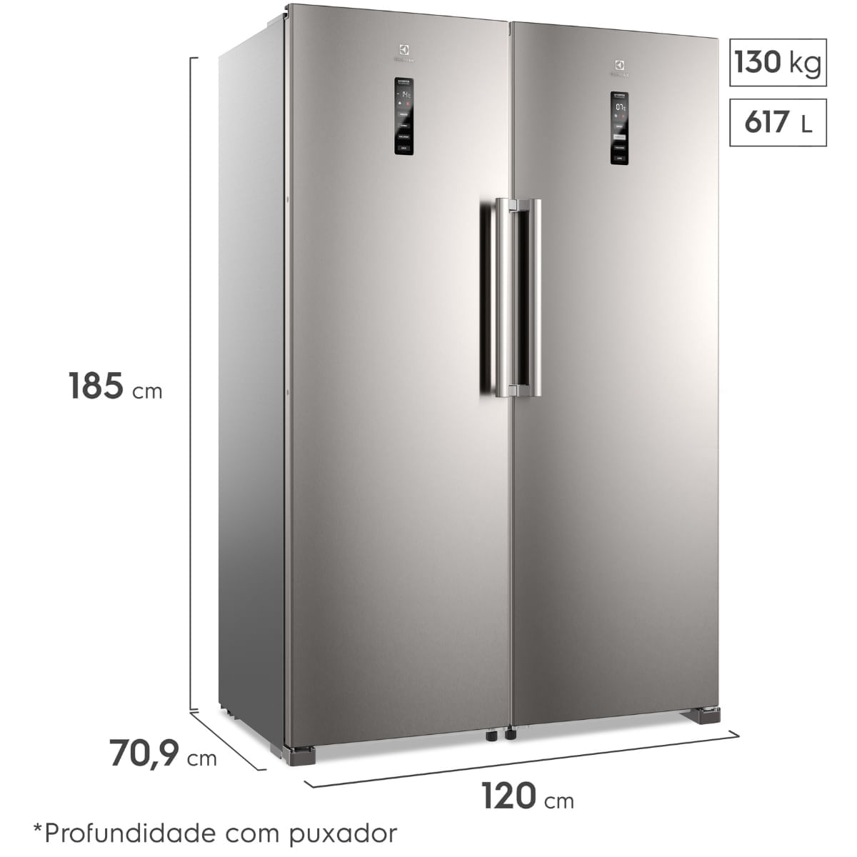 Freezer Electrolux FTI4S Experience Com Inverter 262L Inox 110V 04271FBA189