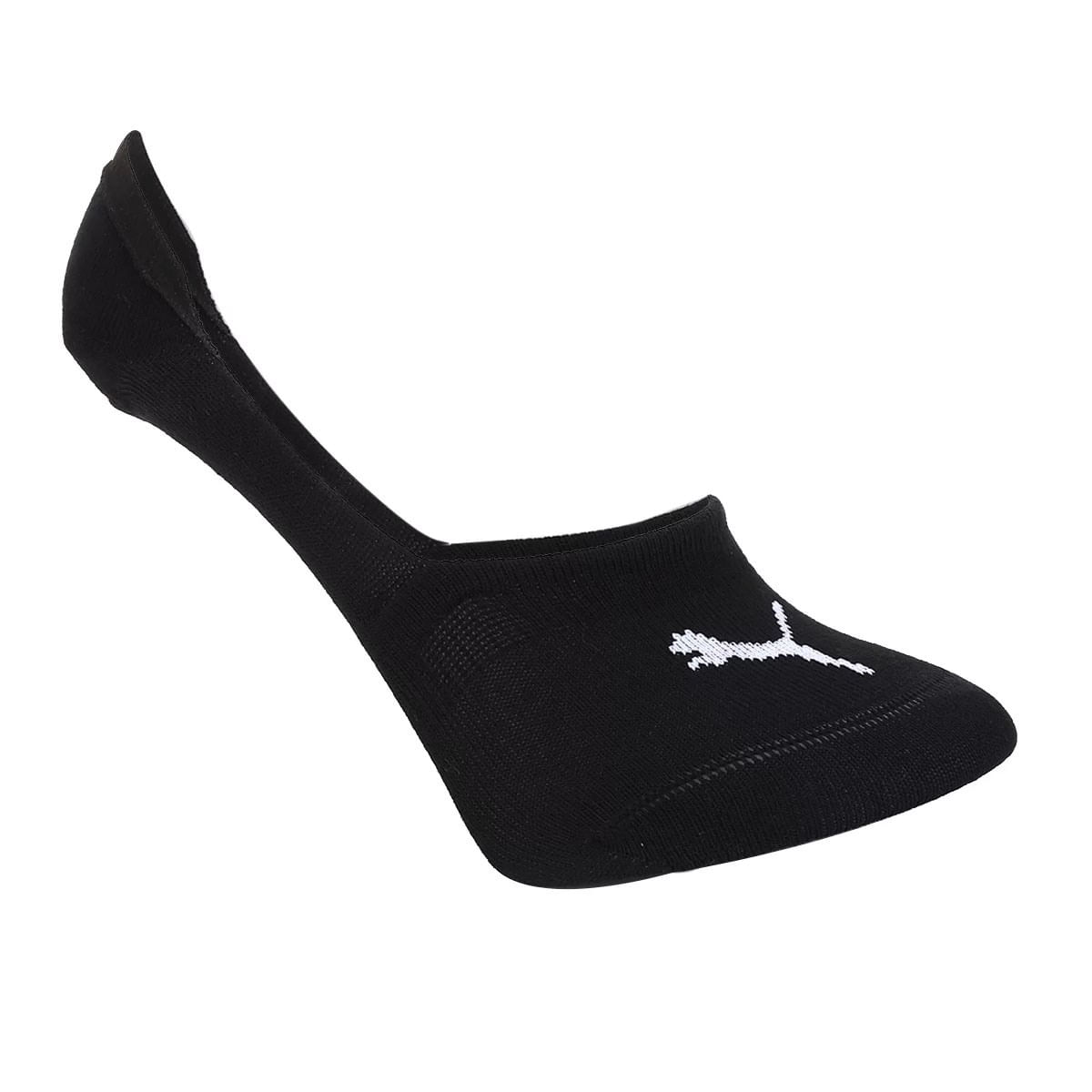 Kit 4 Pares de Meia Puma Sapatilha Invisível Feminino - Preto e Branco 34-39 / Preto e Branco