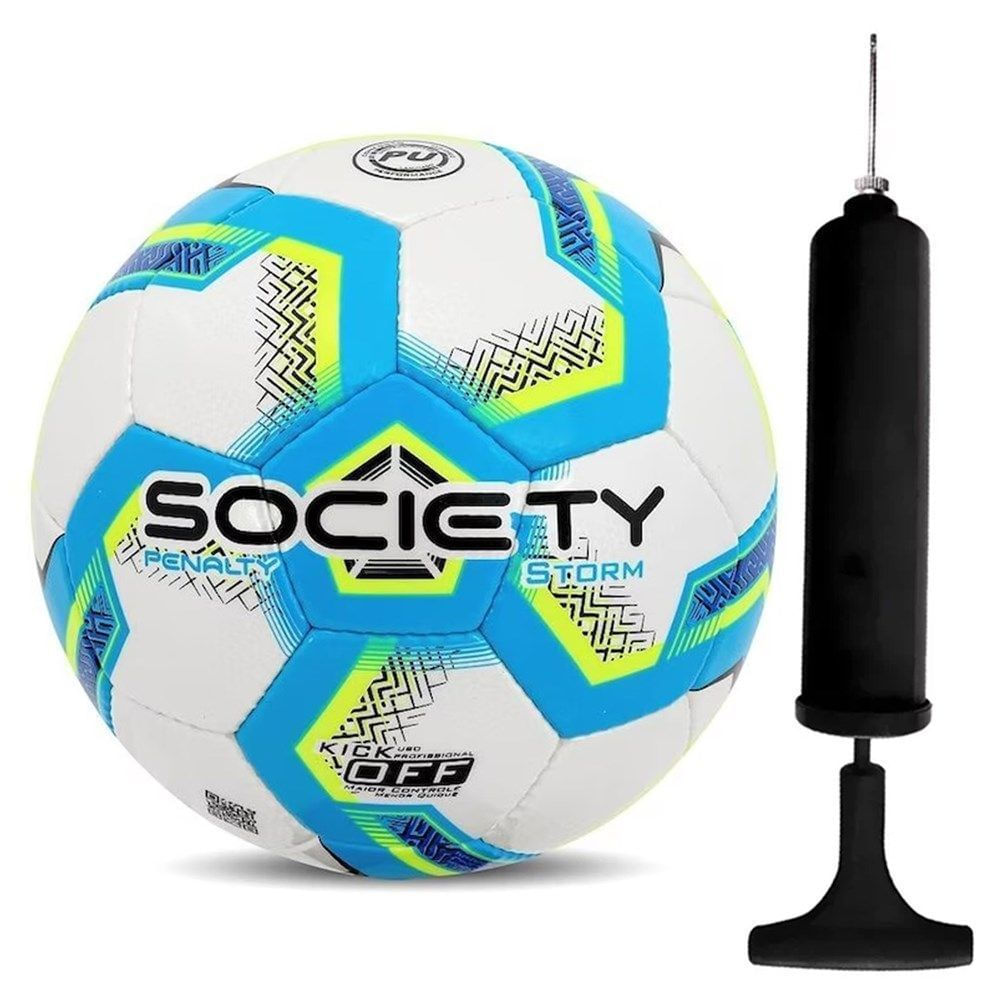 Kit Bola Society Penalty Storm XXIII + Bomba de Ar