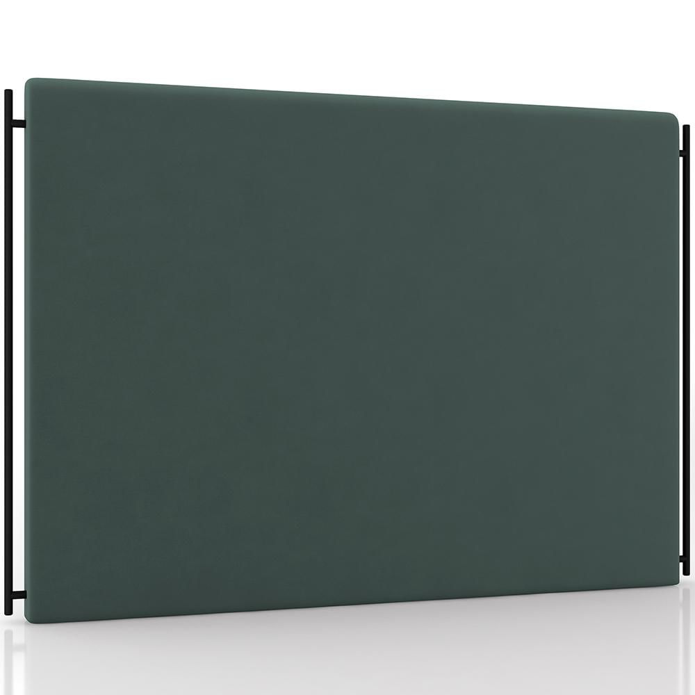 Cabeceira Cama Box Queen 160cm Estofada Goya P05 Veludo Verde Musgo - Lyam Decor