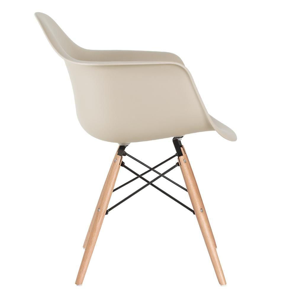 Mesa Redonda Eames 100cm Branco+3 Cadeiras Eiffel Daw Nude