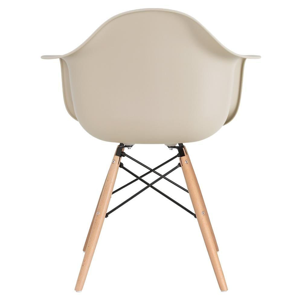 Mesa Redonda Eames 100cm Branco+4 Cadeiras Eiffel Daw Nude