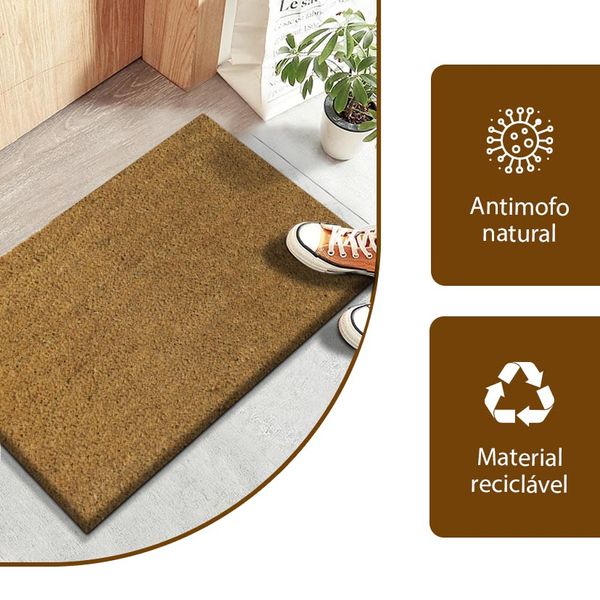 1 Tapete Porta Capacho Fibra Coco Antiderrapante 33x60 L1