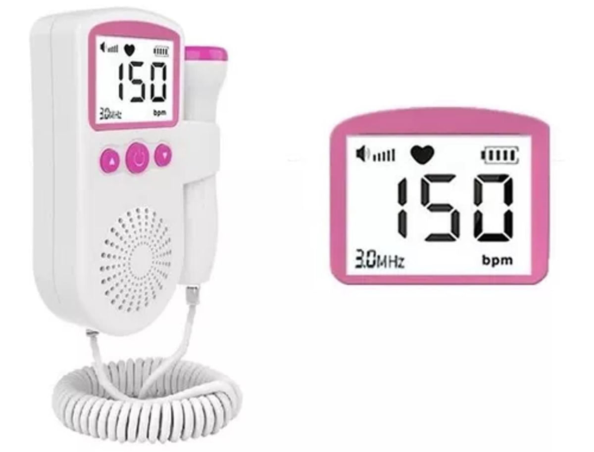 MONITOR FETAL DOPPLER APARELHO PARA OUVIR DE BATIMENTOS CARDIACOS CORAÇÃO DO BEBÊ