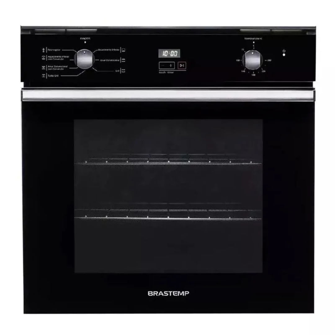 Forno Elétrico Brastemp de Embutir 84L Preto 220V BOC84AEBNA