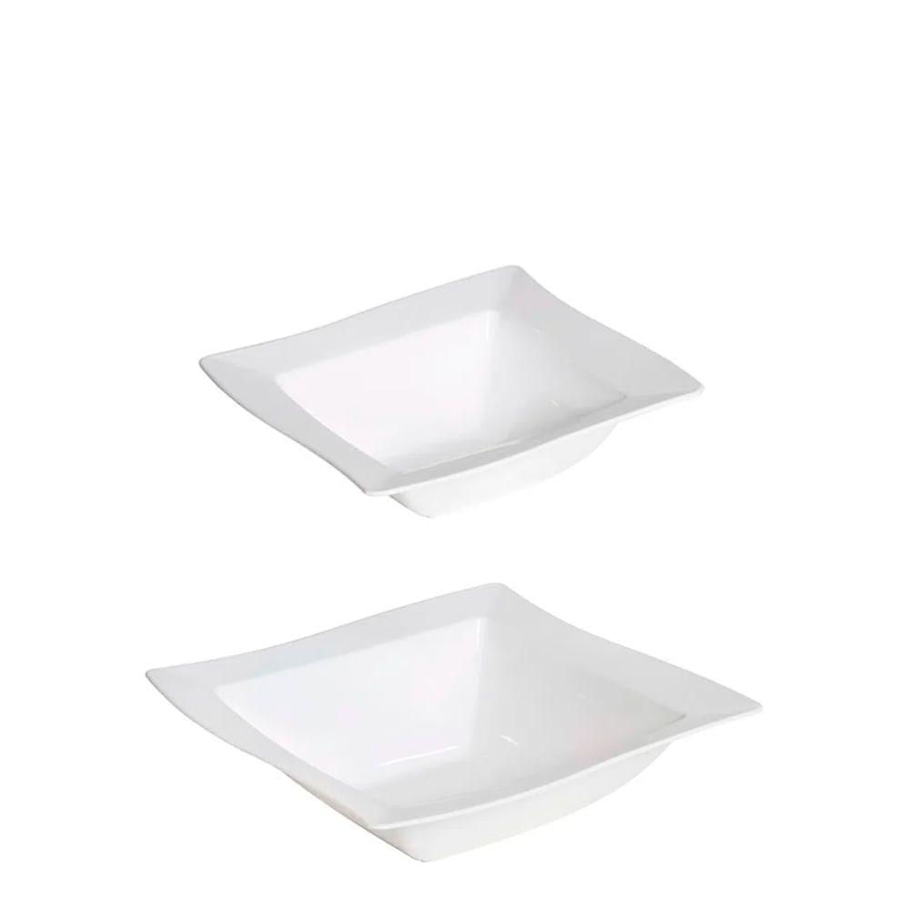 Kit Saladeira Moove 800ml + 2l Branco Em Polipropileno Linha Tropical Vem