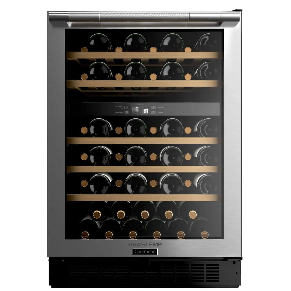 Adega Brastemp 51 Garrafas BZB51AE Dual Zone Inox 110V BZB51AEANA