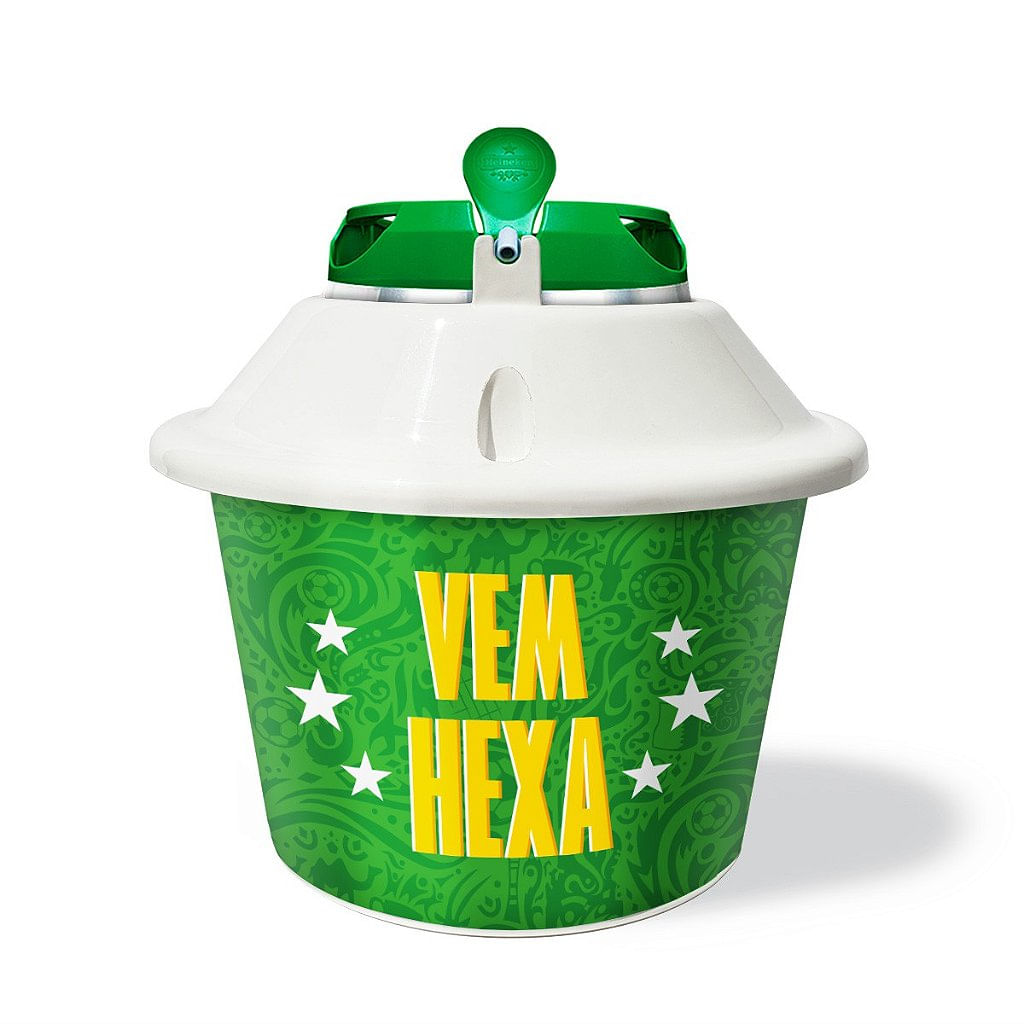 Chopeira Portátil Á Gelo Para Barril 5L - Brasil Hexa (VERDE)