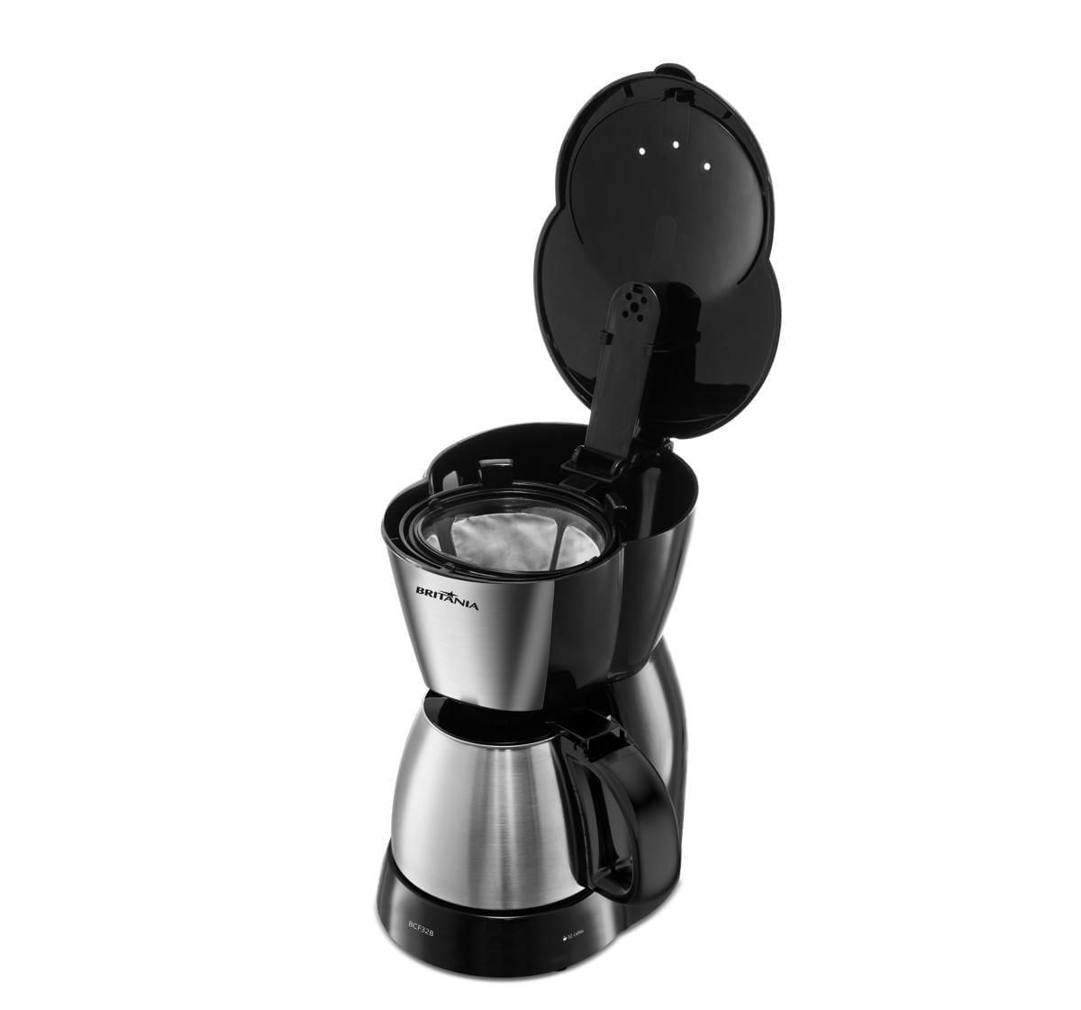 Cafeteira Britânia 32 Cafezinhos 1,2L BCF32B Jarra em Inox 127V