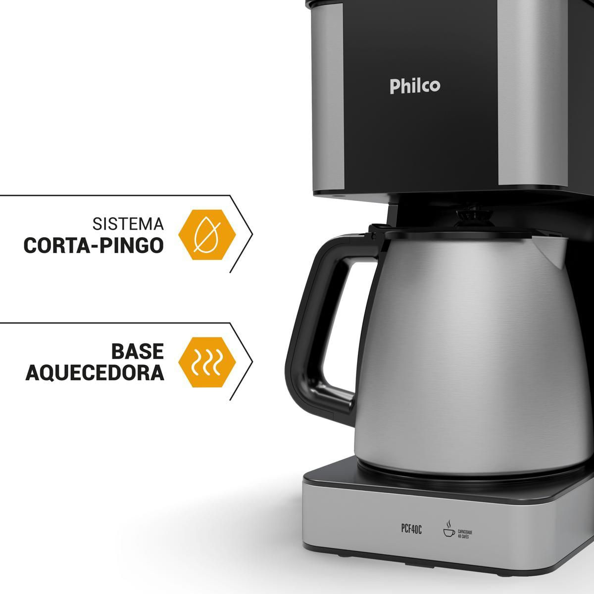 Cafeteira Philco PCF40C Inox 40 Cafezinhos 1,6L 950W 127V