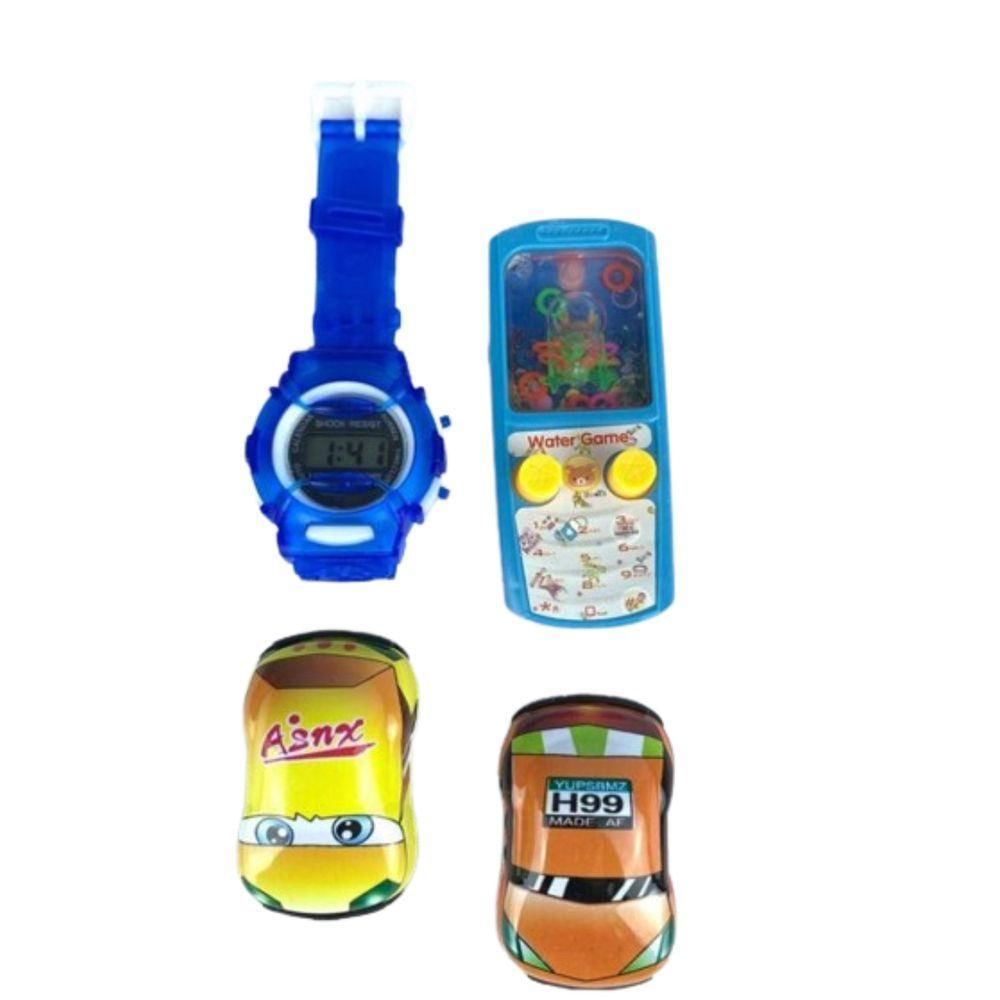 Kit Brinquedo Mini Carro Relógio Infantil Aquaplay Celular Educativo Lança Argola Para Criança azul