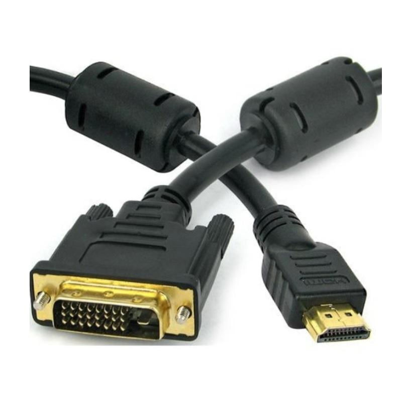 Cabo Hdmi Macho para Dvi I Macho com Filtro - 1.8 Mts