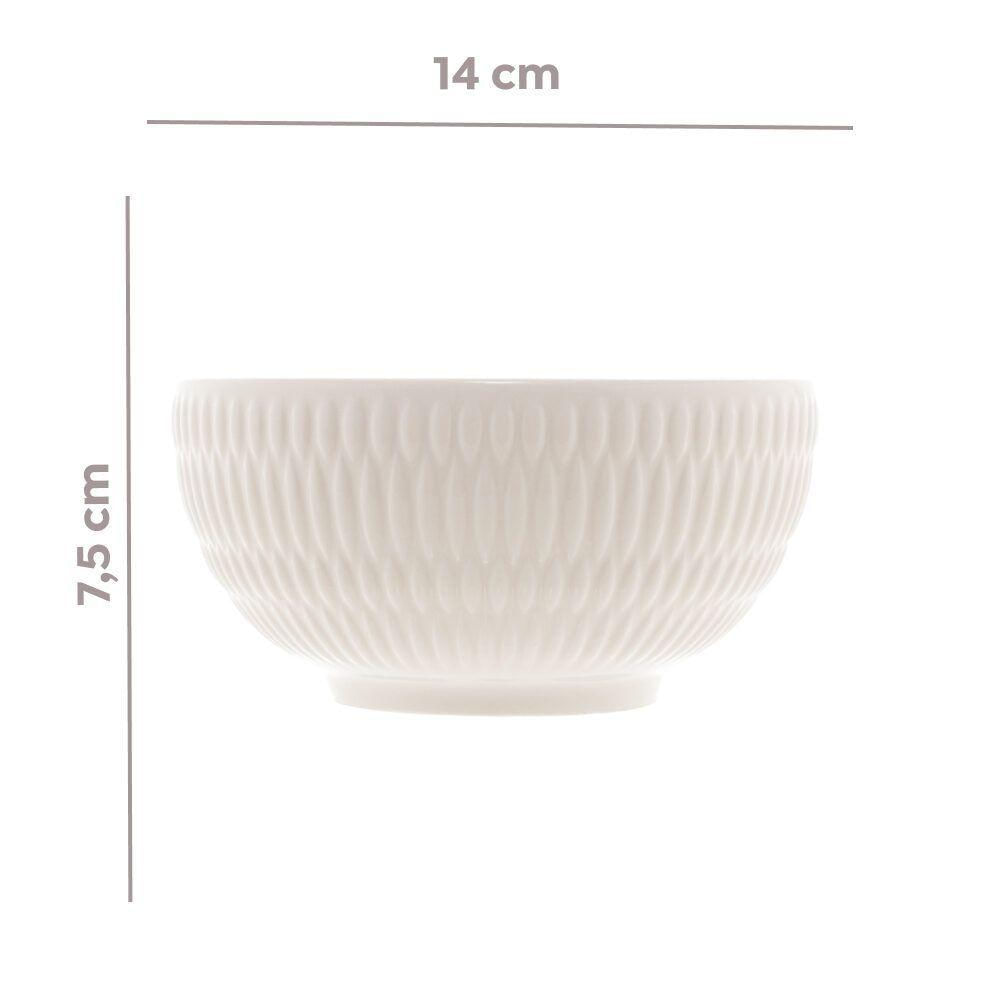 Jogo 8 Bowls De Porcelana New Bone Toledo Branco 15cm Lyor