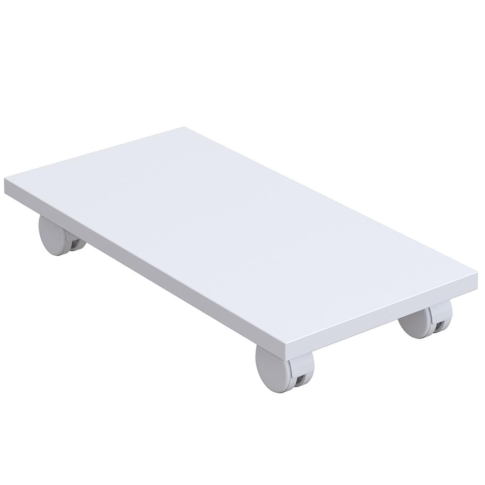 Suporte Para Cpu Com Rodízios Cyber L03 Branco - Lyam Decor