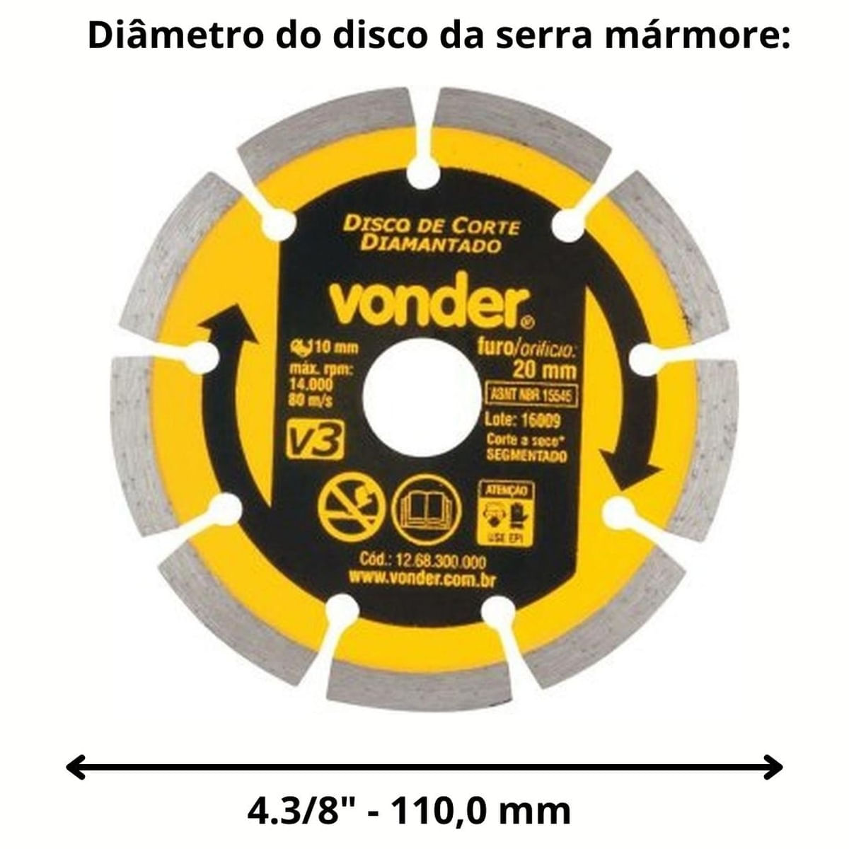 Serra Marmore Vonder 1300W SMV1300 C/DISCO 220V 220V