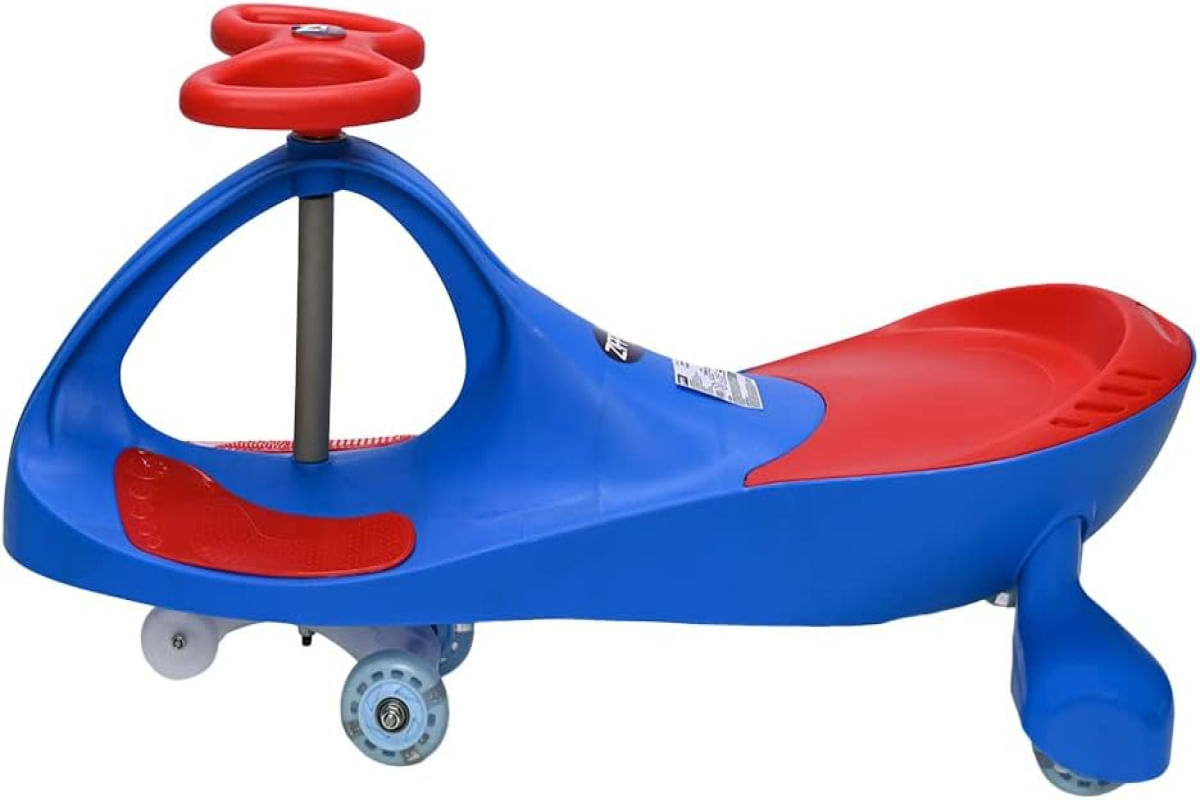 Carrinho Gira Gira Infantil Triciclo Rolimã Zippy Car 360° Capacidade 100kg Com Rodinhas De Led Zippy Toys Azul