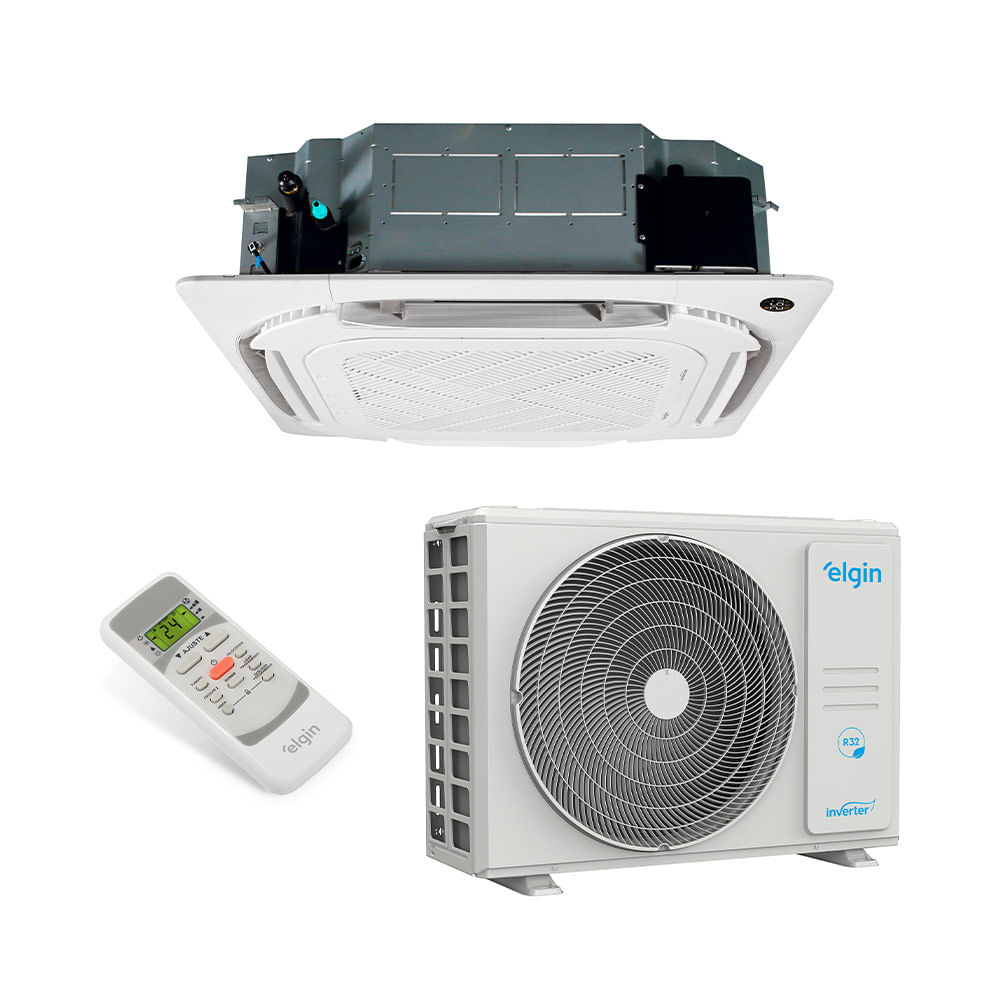 Ar Condicionado Split Cassete Inverter Eco R-32 Elgin 24000 Btus Quente/frio 220V Monofásico 45KVQI24C2NA