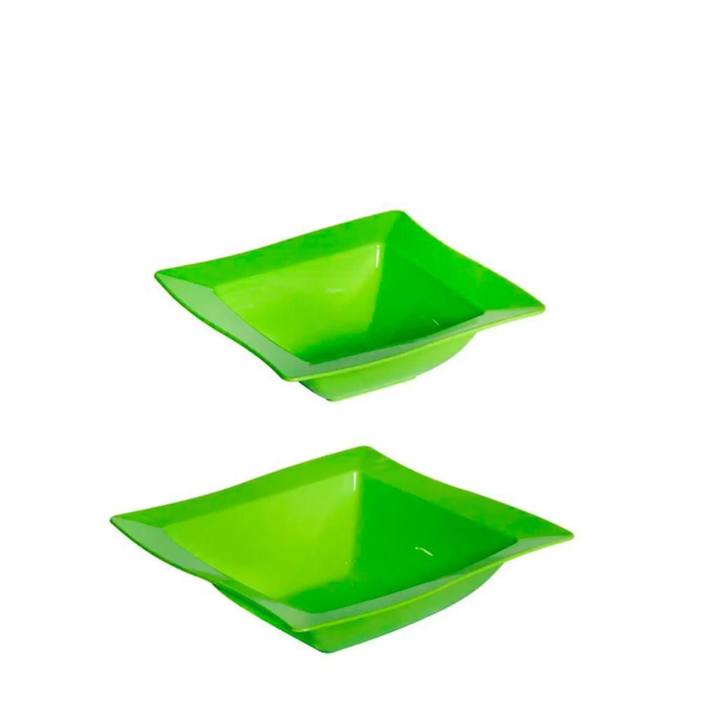 Kit Saladeira Moove 800ml + 2l Verde Em Polipropileno Linha Tropical Vem