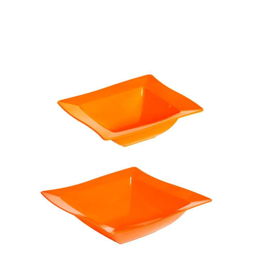 Kit Saladeira Moove 800ml + 2l Laranja Em Polipropileno Linha Tropical Vem