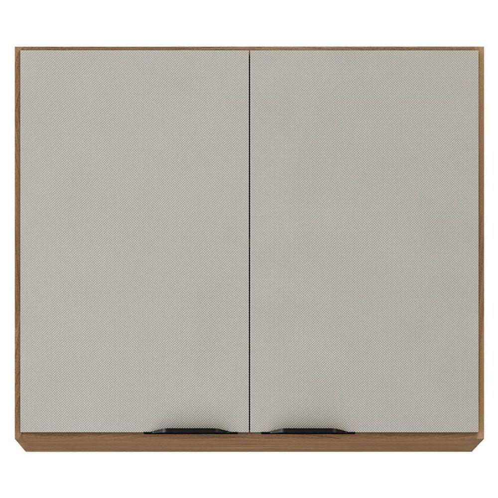 Armário Aéreo Para Cozinha Firenze 2 Portas Amêndola Touch Nude Prime Tx - Demóbile
