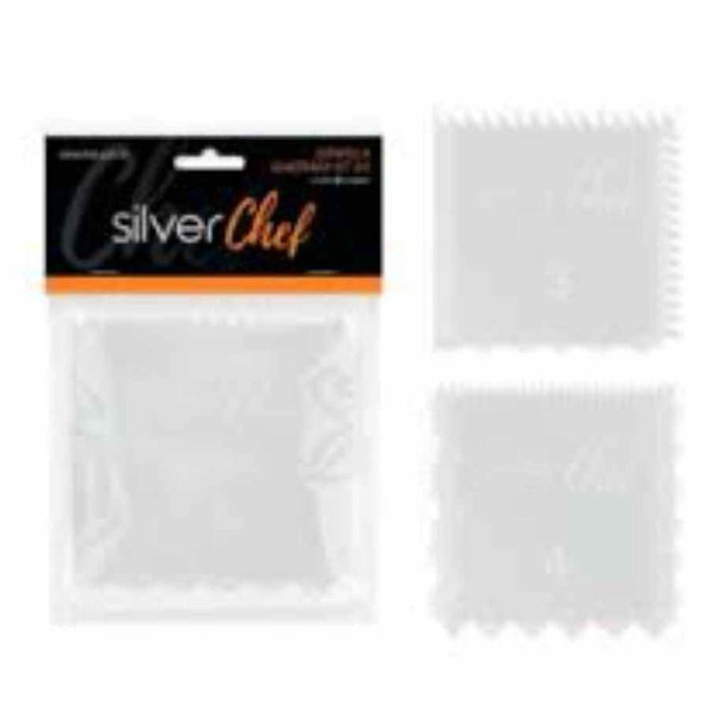 Espátula Quadrada Kit 3-4 Ft348 - Silver Chef - Com 2 Unidades