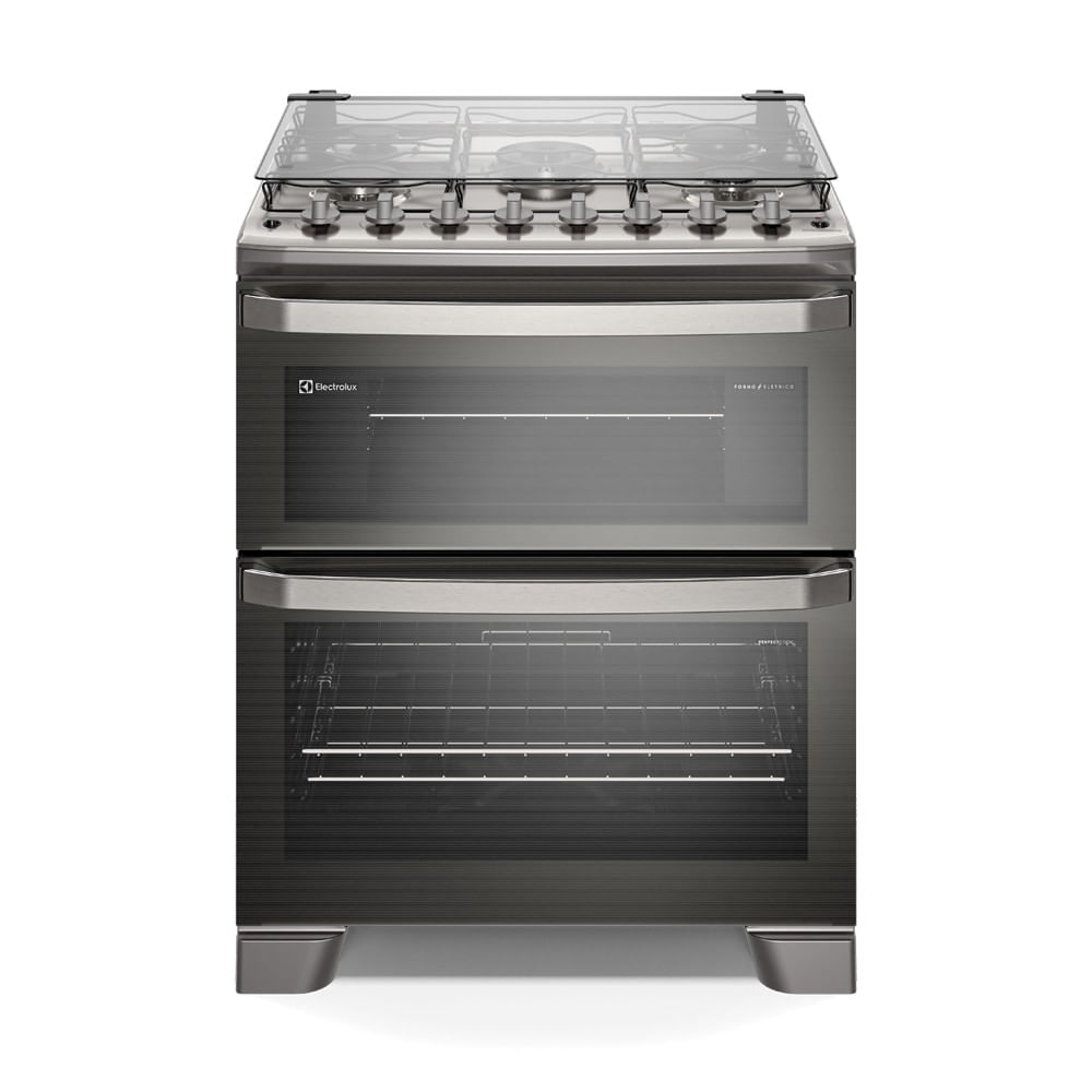 Fogão 5 bocas Electrolux Cinza Experience 2 Fornos, PerfectCook360 e Tripla Chama (FE5DC) 220V