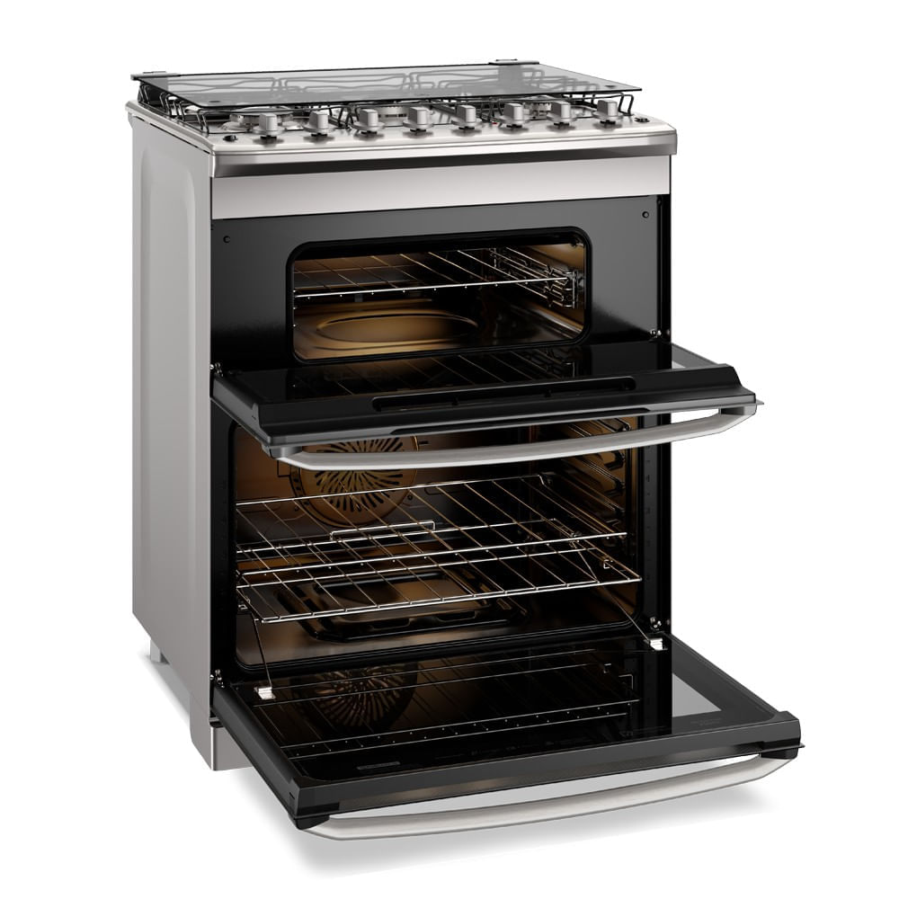 Fogão 5 bocas Electrolux Cinza Experience 2 Fornos, PerfectCook360 e Tripla Chama (FE5DC) 220V