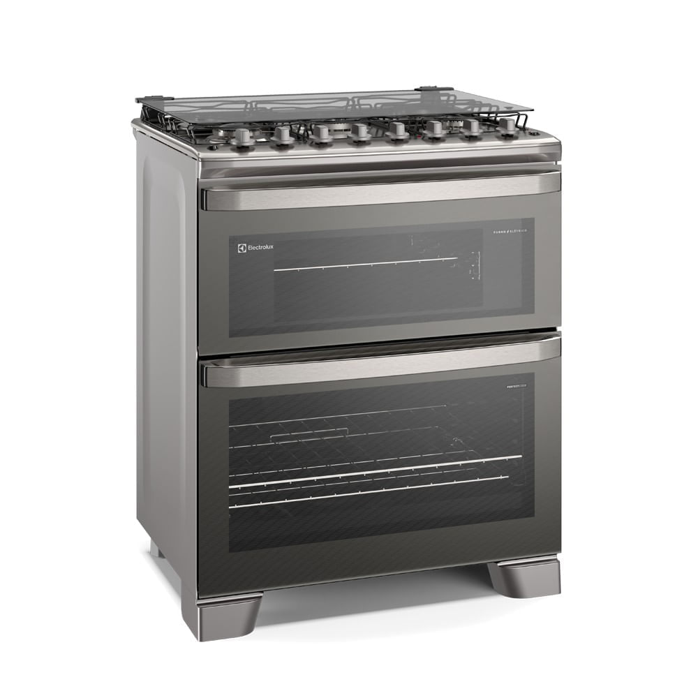 Fogão 5 bocas Electrolux Cinza Experience 2 Fornos, PerfectCook360 e Tripla Chama (FE5DC) 220V