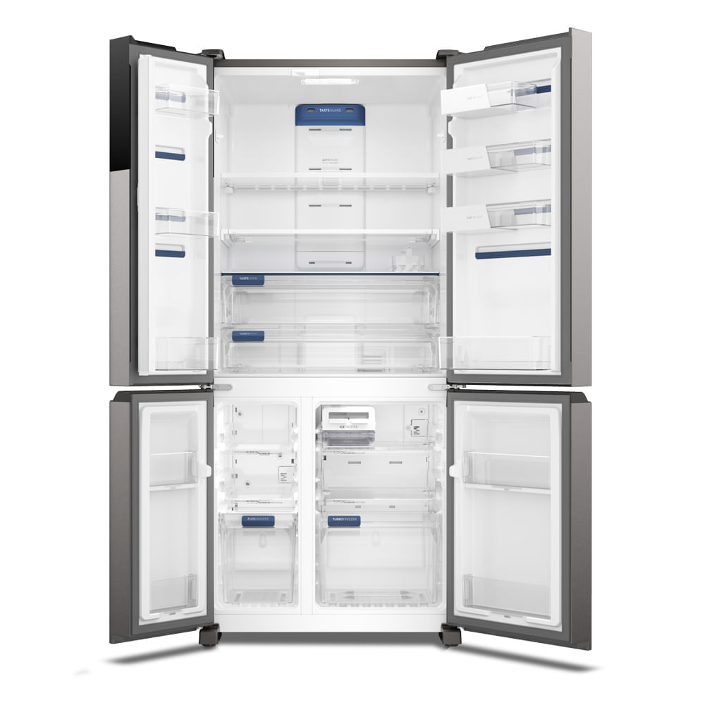 Geladeira Electrolux Frost Free Inverter 581L FlexiSpace 4 Portas Cor Inox Look (IQ8S) 127V