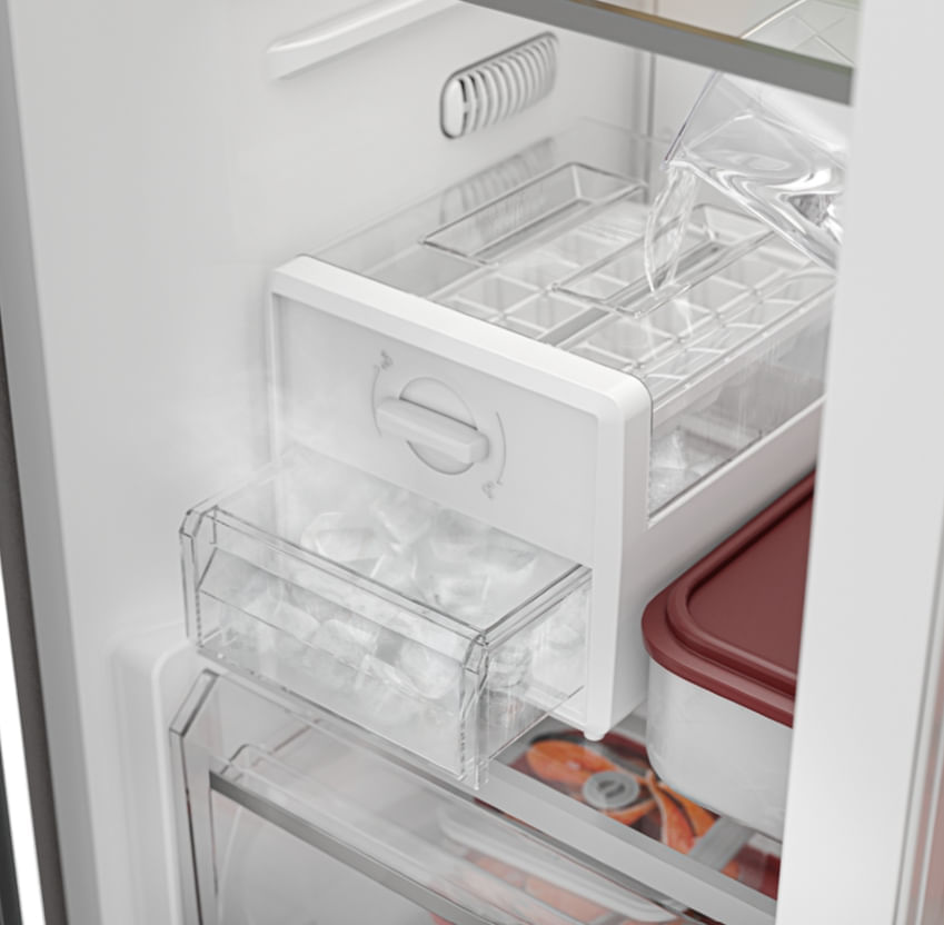 Geladeira Electrolux Frost Free Inverter 435L Efficient com AutoSense Side by Side cor Inox Look (IS4S) 127V