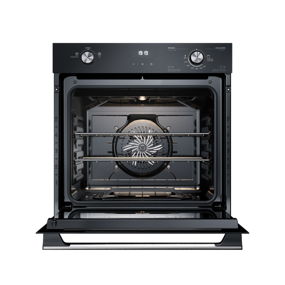 Forno de Embutir Electrolux a Gás 80L Efficient com PerfectCook360 Preto (OE8GH) 220V