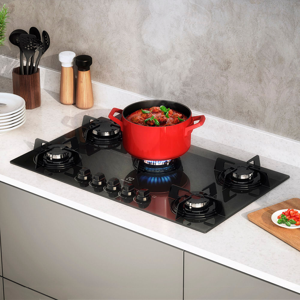 Cooktop 5 Bocas Electrolux a Gás com Acendimento Automático (KE5GP) Bivolt