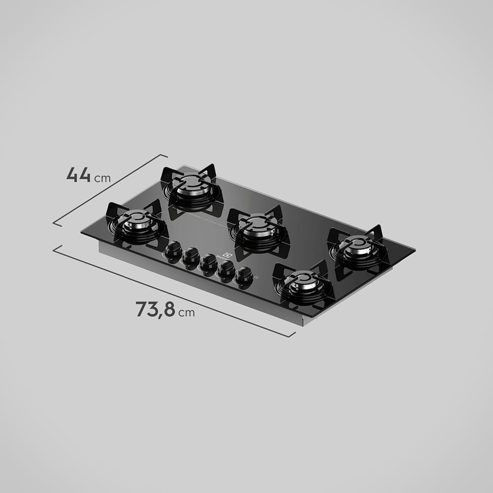 Cooktop 5 Bocas Electrolux a Gás com Acendimento Automático (KE5GP) Bivolt