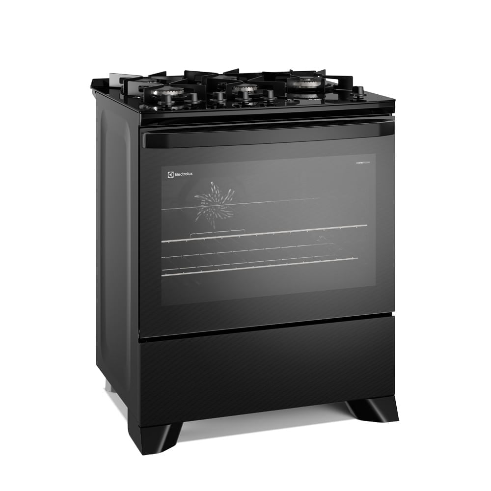 Fogão 5 bocas Electrolux Preto Experience c/ Mesa de Vidro, Grill e PerfectCook360 (FE5CP) 220V