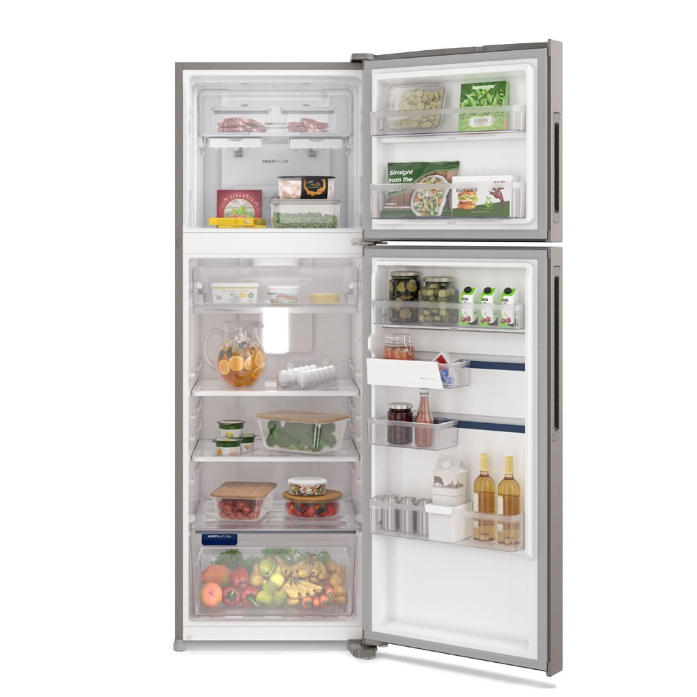 Geladeira Electrolux Frost Free Inverter 390L Efficient AutoSense Duplex Inox Look (IF43S) 127V