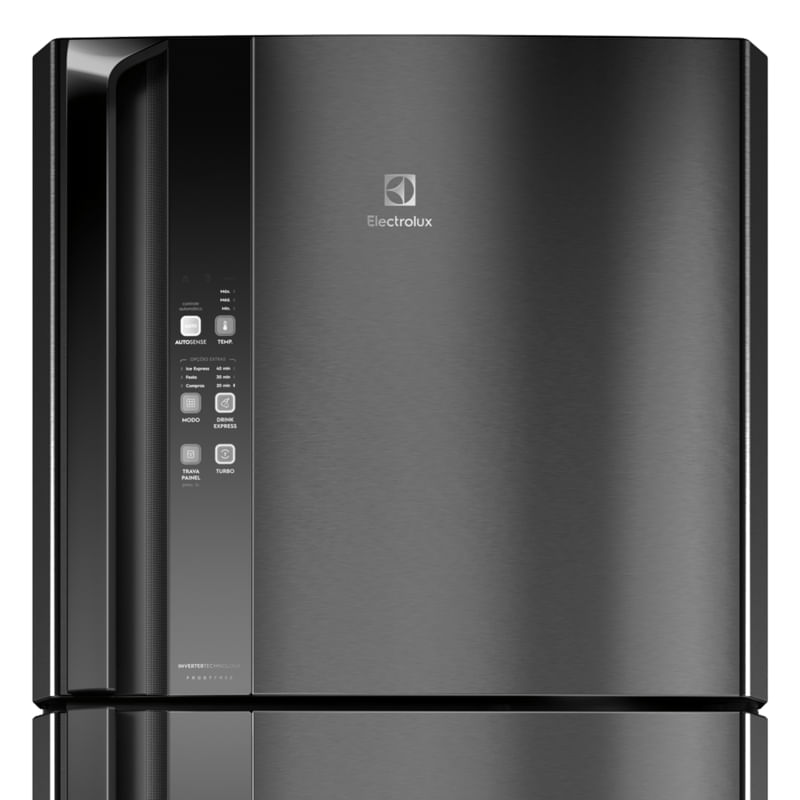 Geladeira Electrolux Frost Free Inverter 431L AutoSense Duplex Cor Black Inox Look (IF55B) 127V