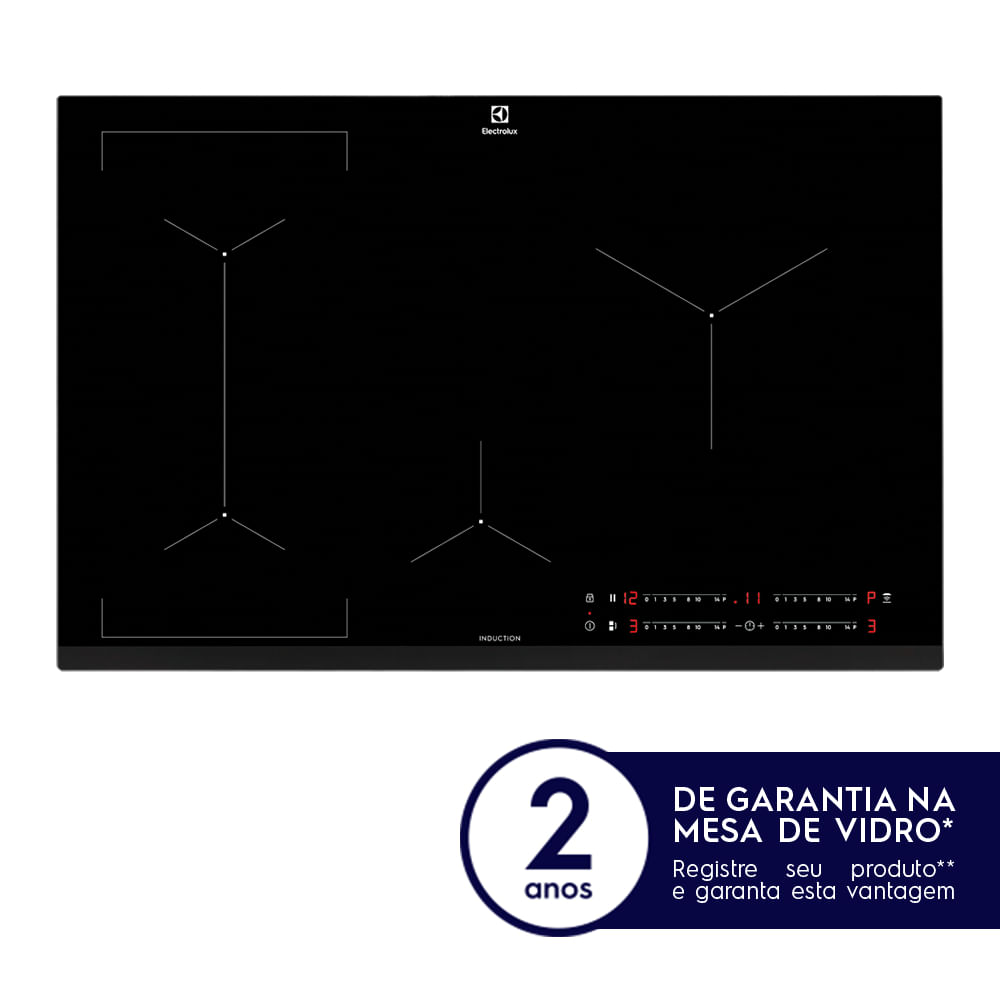 Cooktop 4 Bocas de Indução Electrolux Expert com Unicook e Timer (IE80P) 220V