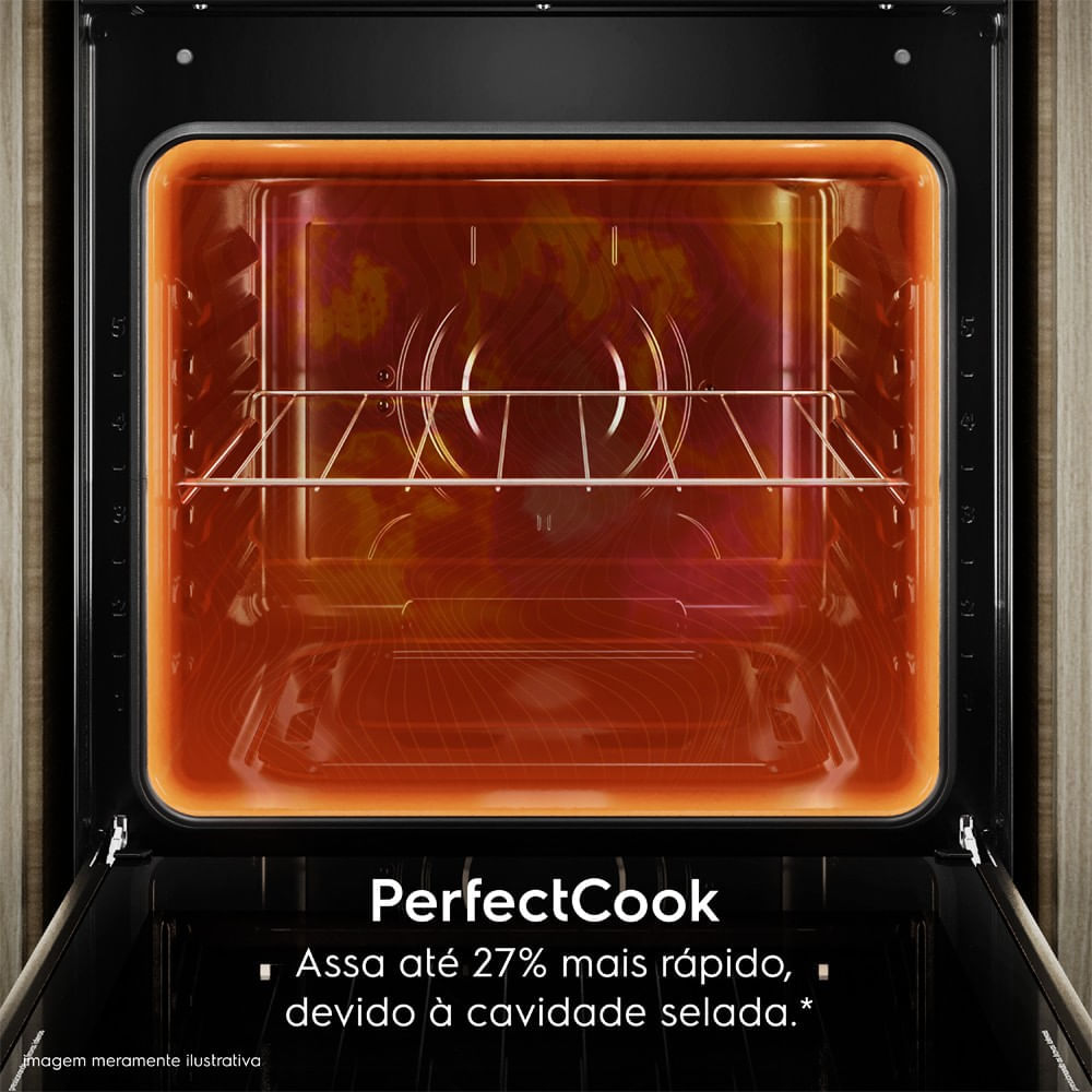 Forno de Embutir Elétrico Electrolux 80L Efficient com PerfectCook (OE8EL) 220V